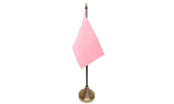 Plain Pink Table Flags